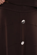 A&W Button Dtld Skirt Set Brown
