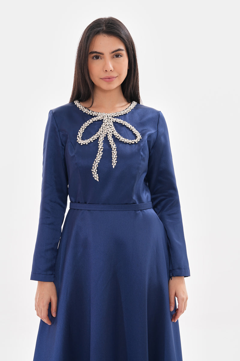 J&S Fiyonk Dress Navy Blue