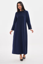 JMN Cotton Dress Navy Blue