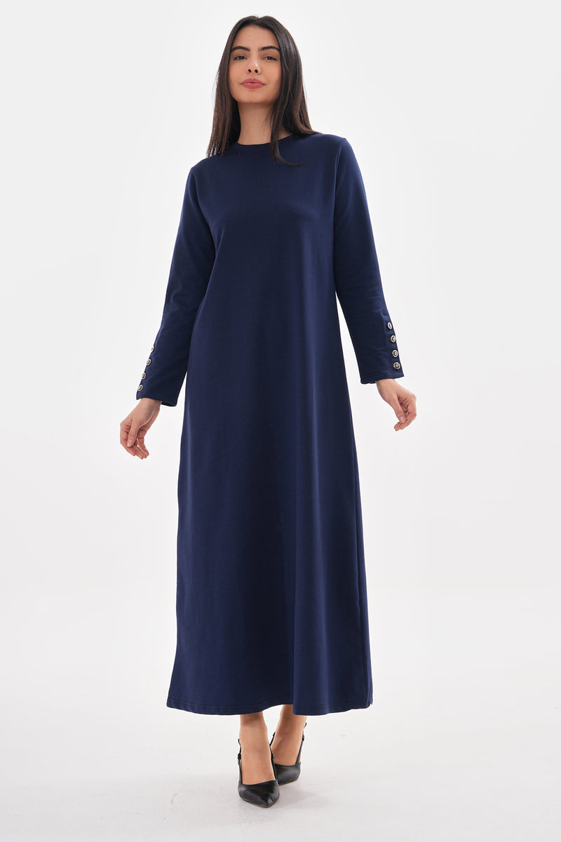 JMN Cotton Dress Navy Blue