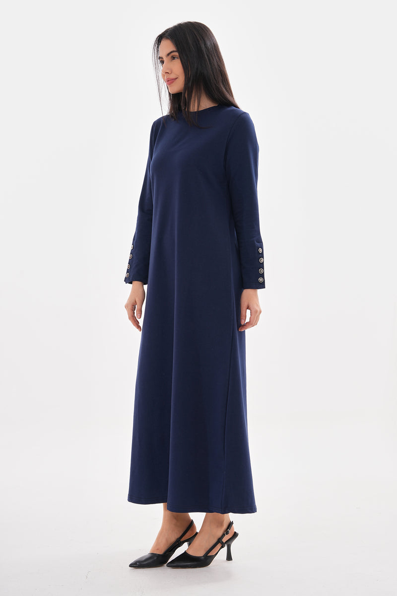 JMN Cotton Dress Navy Blue