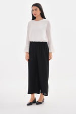 N&C Elastic Belted Pants Black