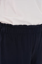 N&C Elastic Belted Pants Navy Blue