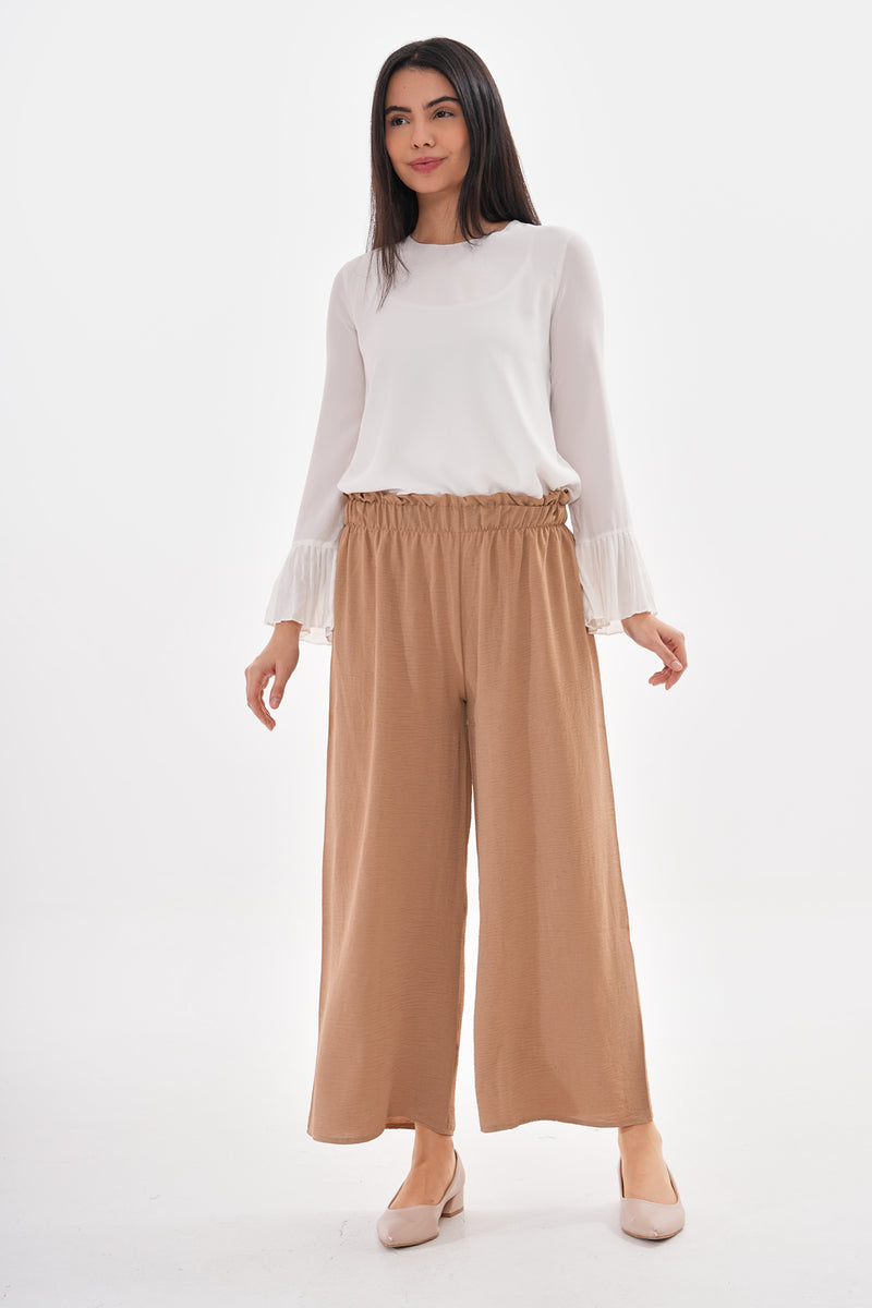 N&C Elastic Belted Pants Beige