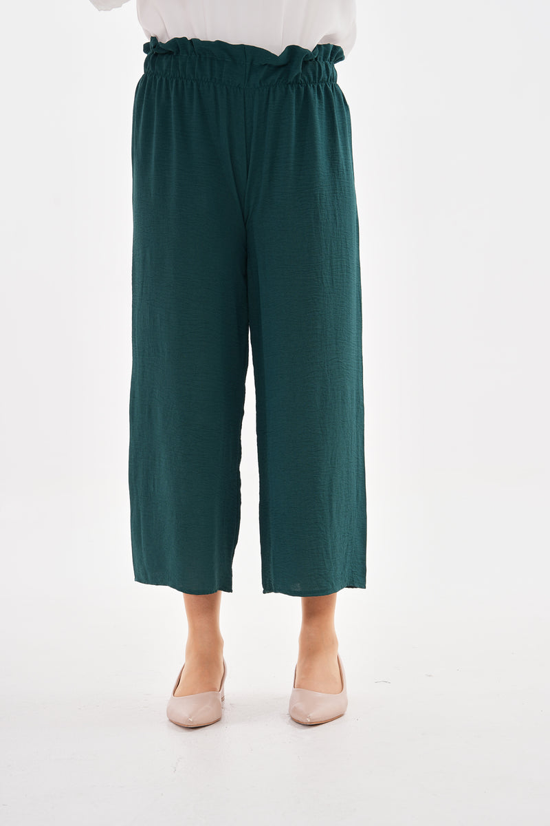 N&C Elastic Belted Pants Green
