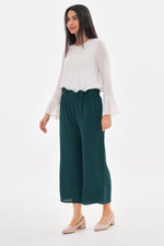 N&C Elastic Belted Pants Green