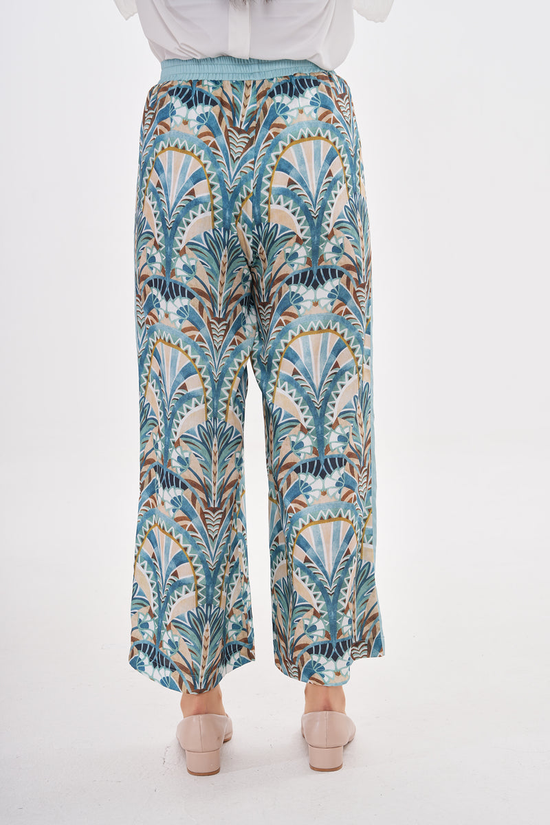 ZMS Ethnic Printed Pants Blue