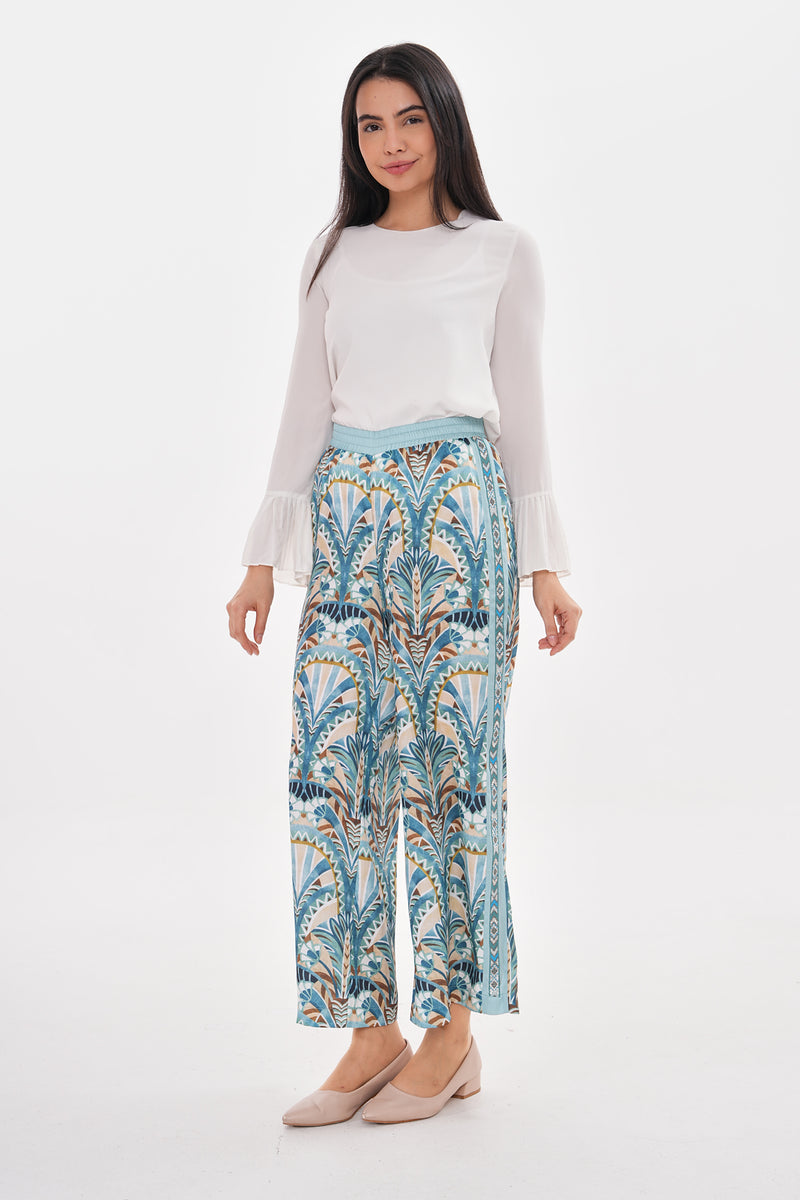 ZMS Ethnic Printed Pants Blue