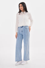 NSH Wide Denim Pants Blue