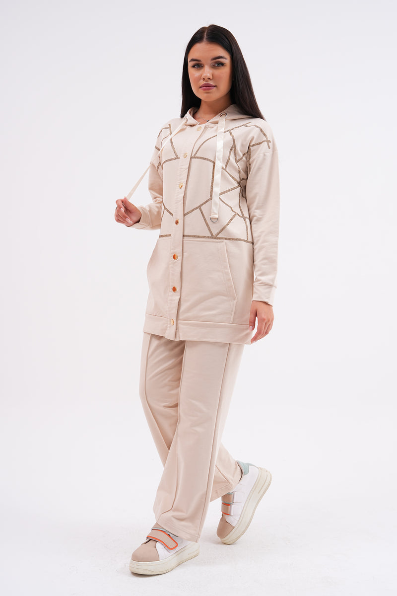 SCL Zigzag Tracksuit Beige