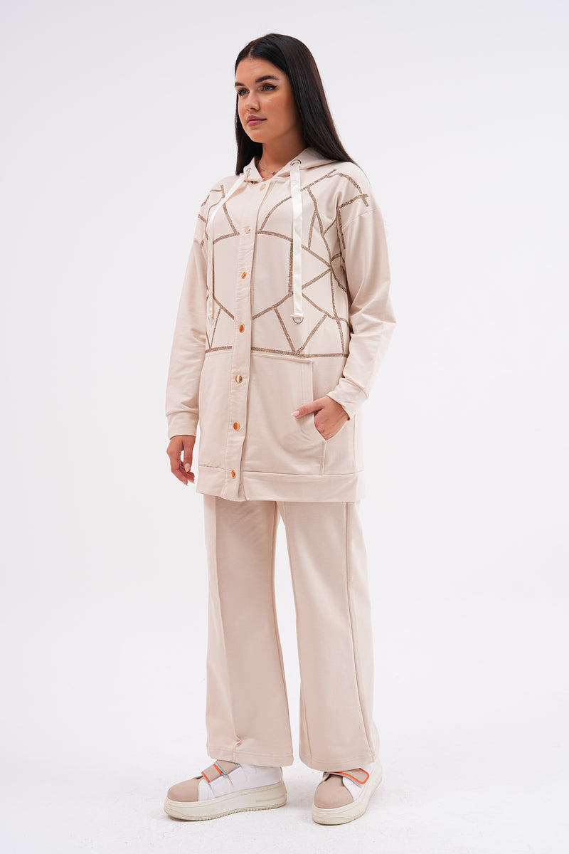 SCL Zigzag Tracksuit Beige