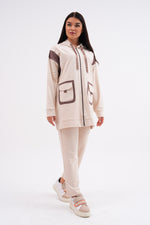 SCL Two Colors Tracksuit Beige