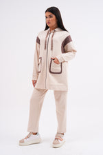 SCL Two Colors Tracksuit Beige