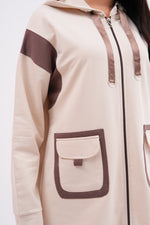 SCL Two Colors Tracksuit Beige