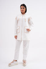 SCL Two Colors Tracksuit Ecru