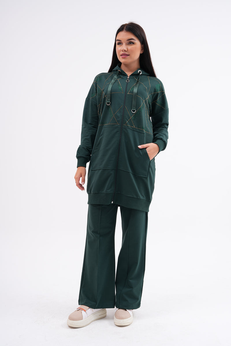 SCL Stone Zigzag Tracksuit Emerald