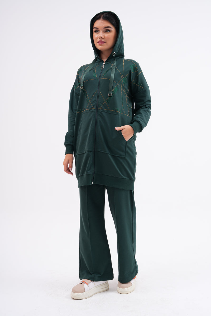 SCL Stone Zigzag Tracksuit Emerald