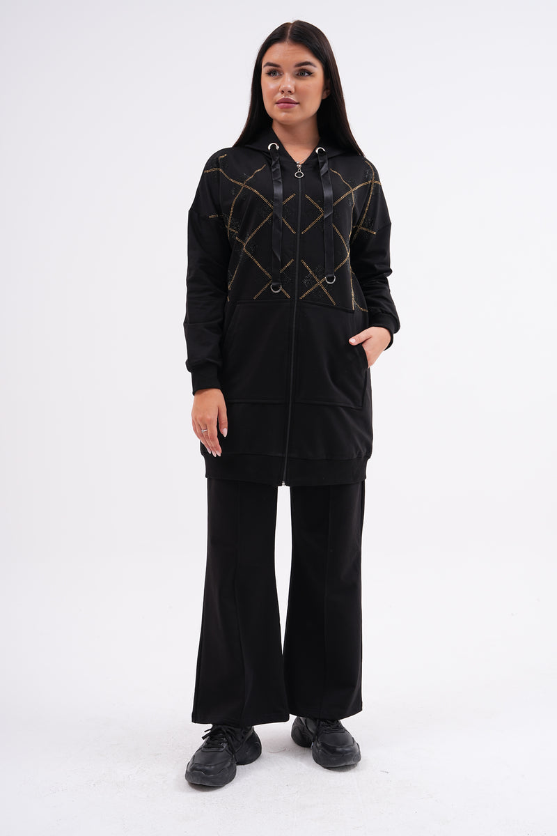 SCL Stone Zigzag Tracksuit Black