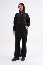 SCL Stone Zigzag Tracksuit Black