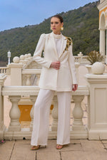 J&S Vuslat 3 Pc Set Ecru