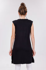 HLD Chiffon Pleated Inner Tunic Black