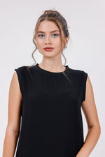 HLD Chiffon Front Inner Tunic Black