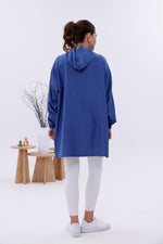NSH Zipup Hoodied Cape Indigo