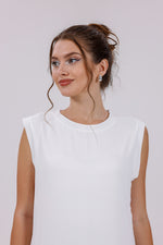 HLD Chiffon Front Inner Tunic White