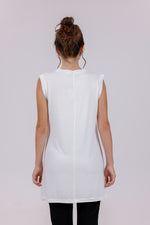 HLD Chiffon Front Inner Tunic White