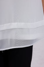 HLD Chiffon Front Inner Tunic White
