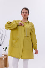 NSH Zipup Hoodied Cape Oil Green