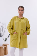 NSH Zipup Hoodied Cape Oil Green