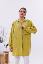 NSH Zipup Hoodied Cape Oil Green