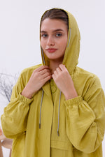 NSH Zipup Hoodied Cape Oil Green