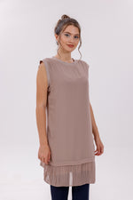 HLD Chiffon Pleated Inner Tunic Mink