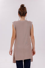 HLD Chiffon Pleated Inner Tunic Mink