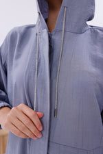 NSH Zipup Hoodied Cape Gray