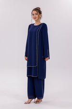 TN Melisa Chiffon Set Navy Blue
