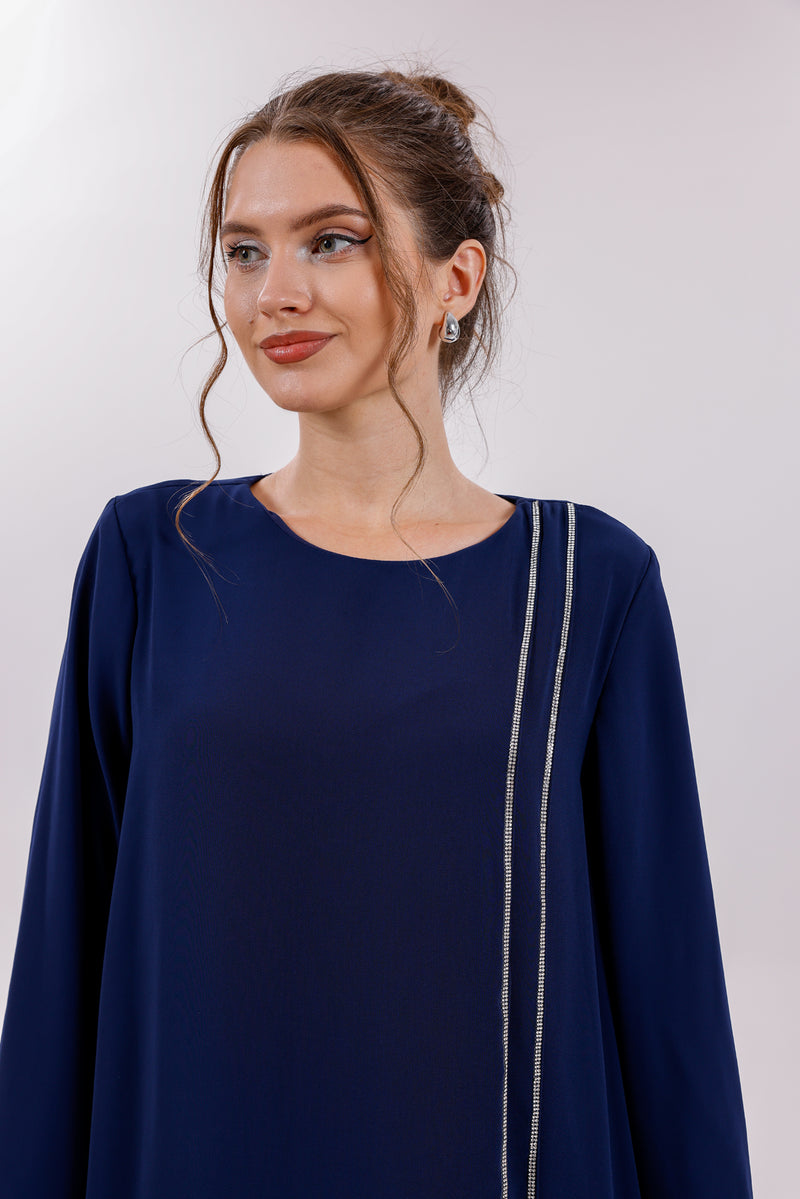 TN Melisa Chiffon Set Navy Blue