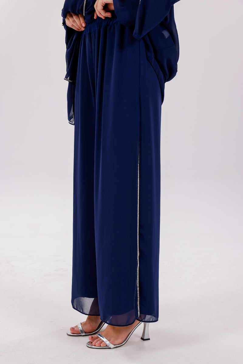 TN Melisa Chiffon Set Navy Blue