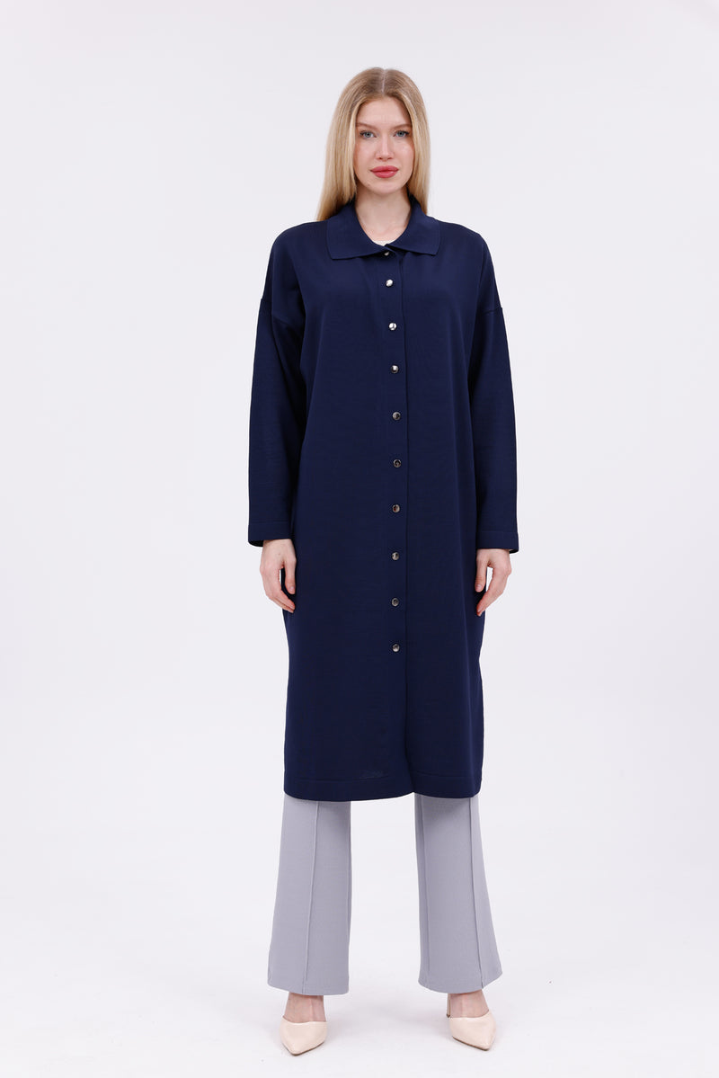 ZZ Birgen Knitted Winter Tunic Navy Blue