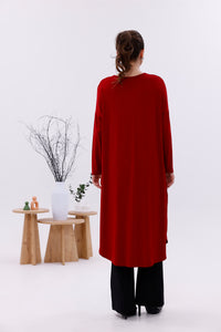AFL Cotton Long Tunic Red