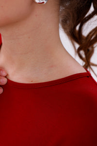 AFL Cotton Long Tunic Red