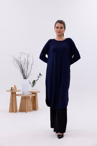 AFL Cotton Long Tunic Navy Blue