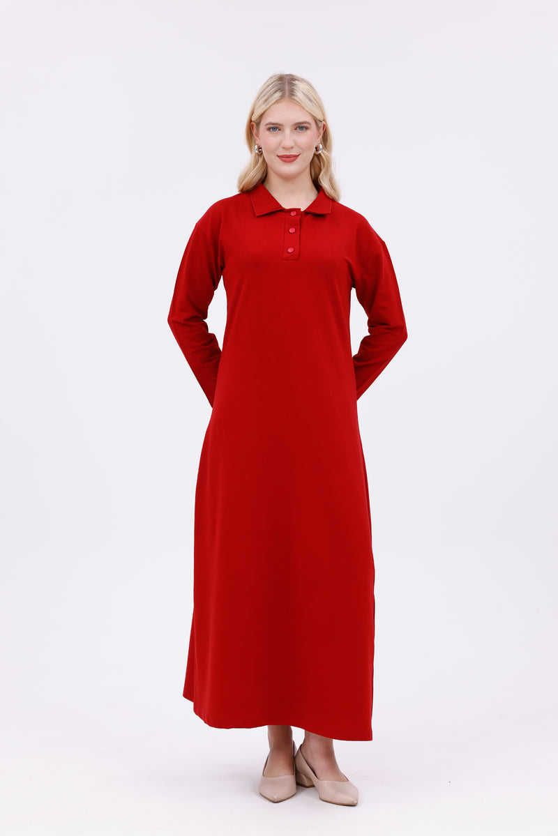 JMN New Cotton Dress Red