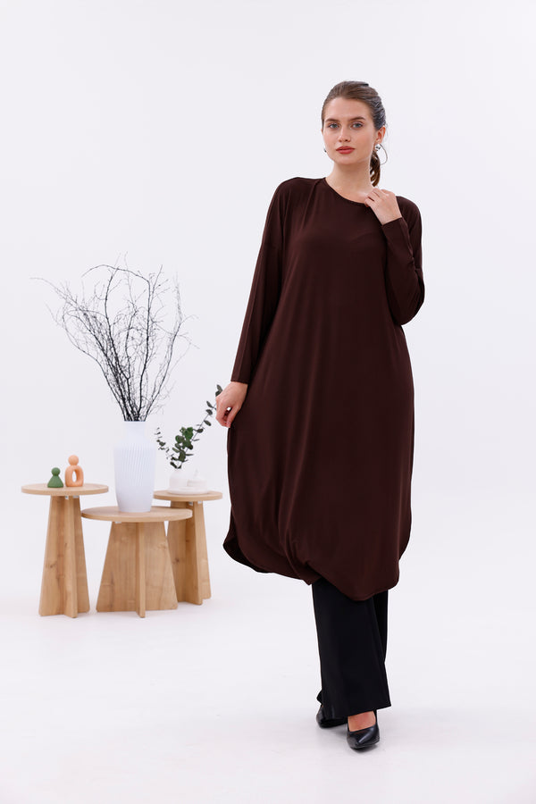 AFL Cotton Long Tunic Brown