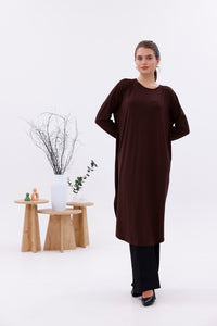 AFL Cotton Long Tunic Brown