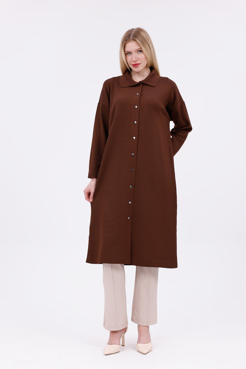 ZZ Birgen Knitted Winter Tunic Brown