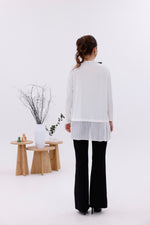 AFL Pleated Long Sleeve Inner Tunic White
