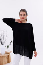 AFL Pleated Long Sleeve Inner Tunic Black